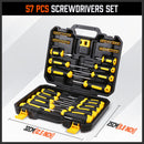 57-Piece Magnetic Screwdriver Set Slotted Phillips Bit Hex Pozidriv Torx Key Bit-3