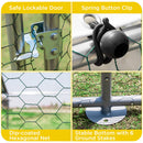 VaKa 3x2x1.95m Metal Walk-in Chicken Coop Rabbit Hutch Cage Hen House Chook Au-5