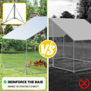 VaKa 3x2x1.95m Metal Walk-in Chicken Coop Rabbit Hutch Cage Hen House Chook Au-6