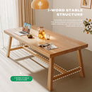 1.8M Solid Wood Dining Table Square Dining Table Dining Table Kitchen Furniture-7