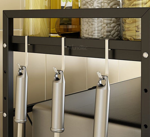 Adjustable Width & Height Microwave Shelf White