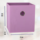 SORTI 27x28x27 CM Light Pink 8-Pack Foldable Storage Cubes - Fabric Bookcase Organizers for Toys and More-2
