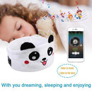 Cute Bluetooth Headband Headphones Wireless Sleep Music Mask with Mic - White-Panda-3