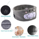 Cute Bluetooth Headband Headphones Wireless Sleep Music Mask with Mic - White-Panda-4