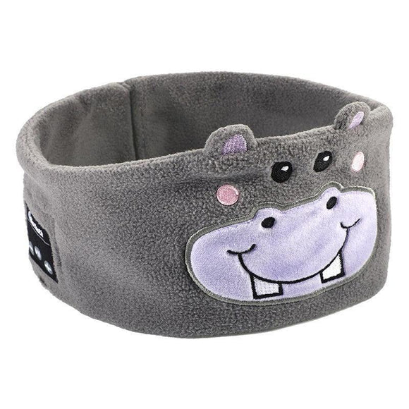 Cute Bluetooth Headband Headphones Wireless Sleep Music Mask with Mic - White-Panda