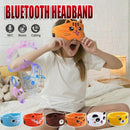 Cute Bluetooth Headband Headphones Wireless Sleep Music Mask with Mic - Brown-Bear-1