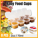 Baby Food Storage Cups with Lids and Tray, 70ml, Set of 8-1