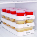 Baby Food Storage Cups with Lids and Tray, 70ml, Set of 8-9