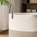Handheld Cotton Rope Woven Storage Basket for Bedroom Bathroom Closet Durable-7