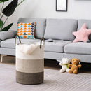 Handheld Cotton Rope Woven Storage Basket for Bedroom Bathroom Closet Durable-8
