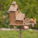 Birdhouse Garden Stakes Outdoor Yard Ornaments for Lawn and Garden Decoration - D-8