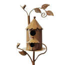 Birdhouse Garden Stakes Outdoor Yard Ornaments for Lawn and Garden Decoration - D-7