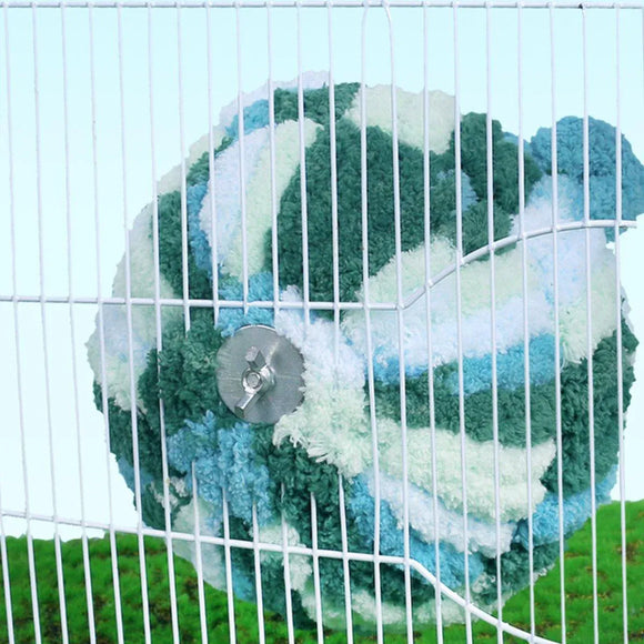 Hanging Warm Cotton Nest Hammock Cozy Bed for Parrots and Other Bird Species - Blue
