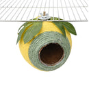 Bird Nest Parrot Nest Coconut Shell Braided Twine Colourful Cage Hanging Bed - White-Brown-Screw Model-6