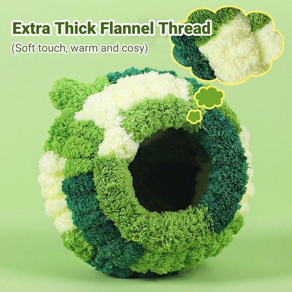 Hanging Warm Cotton Nest Hammock Cozy Bed for Parrots and Other Bird Species - Green