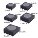 50PCS Handmade Soap Paper Box Round Window Kraft Black White Candy Biscuit Box - White-50pcs 8*8*3CM-3