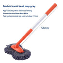 1-Piece Extendable Double-Head Car Wash Mop, Orange and Grey-8