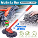 1-Piece Extendable Double-Head Car Wash Mop, Orange and Grey-12