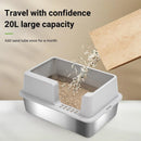 5-Piece Grey Cat Litter Box Set-9
