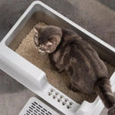 5-Piece Grey Cat Litter Box Set-12