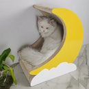 1-Piece Moon-Shaped Corrugated Cardboard Cat Scratcher-9
