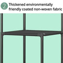 1-Piece Corner Clothes Rack with Shelves and Hooks, Black-6