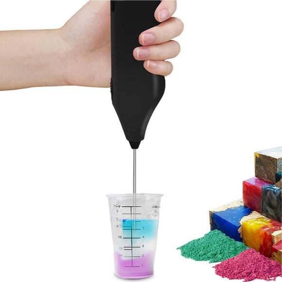 Electric Kitchen Mini Foamer Milk Frother Egg Beater Stirrer Whisk Mixer Tool - Purple