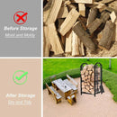5-Piece Firewood Storage Rack and Fireplace Tool Set-6