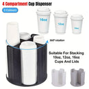 Paper Cup Holder Organizer Swivel Compartment Cup Picker Drink Storage Stand - Grey-13