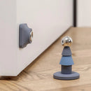 Silicone Silent Door Stopper with Suction Base and Secure Hold Catch Design - White-10