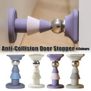 Silicone Silent Door Stopper with Suction Base and Secure Hold Catch Design - White-15