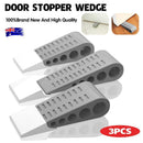 3Pcs Rubber Grip Wedge Door Stoppers Floor Carpet Heavy Duty Door Stop Security-1