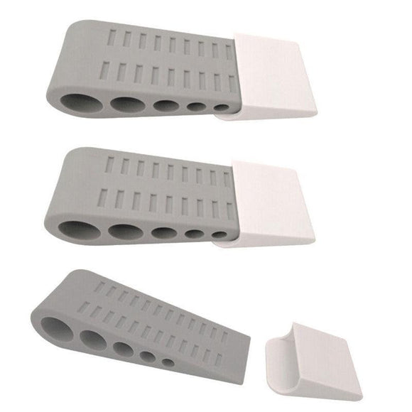 3Pcs Rubber Grip Wedge Door Stoppers Floor Carpet Heavy Duty Door Stop Security