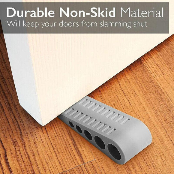 3Pcs Rubber Grip Wedge Door Stoppers Floor Carpet Heavy Duty Door Stop Security