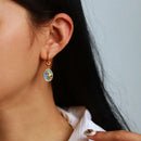 2-Piece Multicolour Floral Drop Earring Pair-5