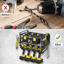 Wall Mounted Power Tool Rack Organiser, 3 Tier, Black, 1 Unit-9