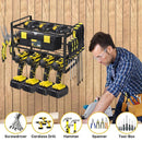 Wall Mounted Power Tool Rack Organiser, 3 Tier, Black, 1 Unit-11