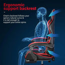 Black and Red Gaming Chair with Footrest and Lumbar Support-7