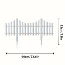 White Garden Edging Fence Panels 60 x 33 cm - 12 Pieces-3