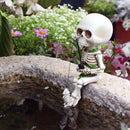 1-Piece Fishing Skeleton Garden Ornament-4