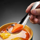 10pcs Stainless Steel Flat Bottom Spoon Household Kitchen Dining Soup Spoon Set-8