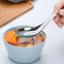 10pcs Stainless Steel Flat Bottom Spoon Household Kitchen Dining Soup Spoon Set-4