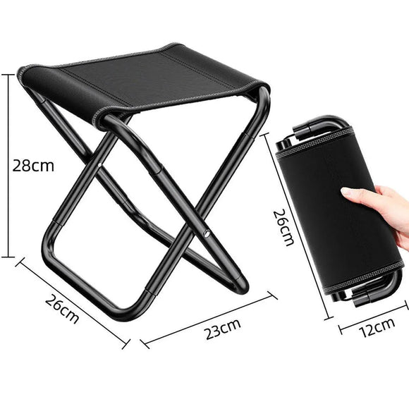 Portable Outdoor Folding Stool Travel Camping Fishing Small Foldable Chair Mat - Extra-Large