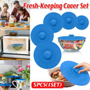 5-Piece Blue Food Cover Set in Assorted Sizes-13