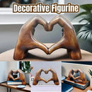1-Piece Brown Heart-Hand Decorative Figurine, 18.5 cm-1