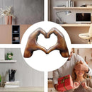 1-Piece Brown Heart-Hand Decorative Figurine, 18.5 cm-11