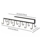2-Piece Black Under-Shelf Cup Holder Rack Set-3