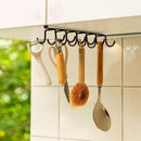2-Piece Black Under-Shelf Cup Holder Rack Set-6