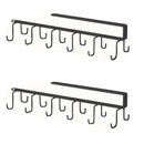 2-Piece Black Under-Shelf Cup Holder Rack Set-11