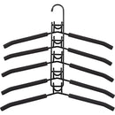 Space saving Multi layer Folding Hanger Hook Closet Organizer Clothes Rack - Black-1